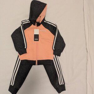 Adidas Tracksuit – 18–24M – Peach/Grey – New with Tags
